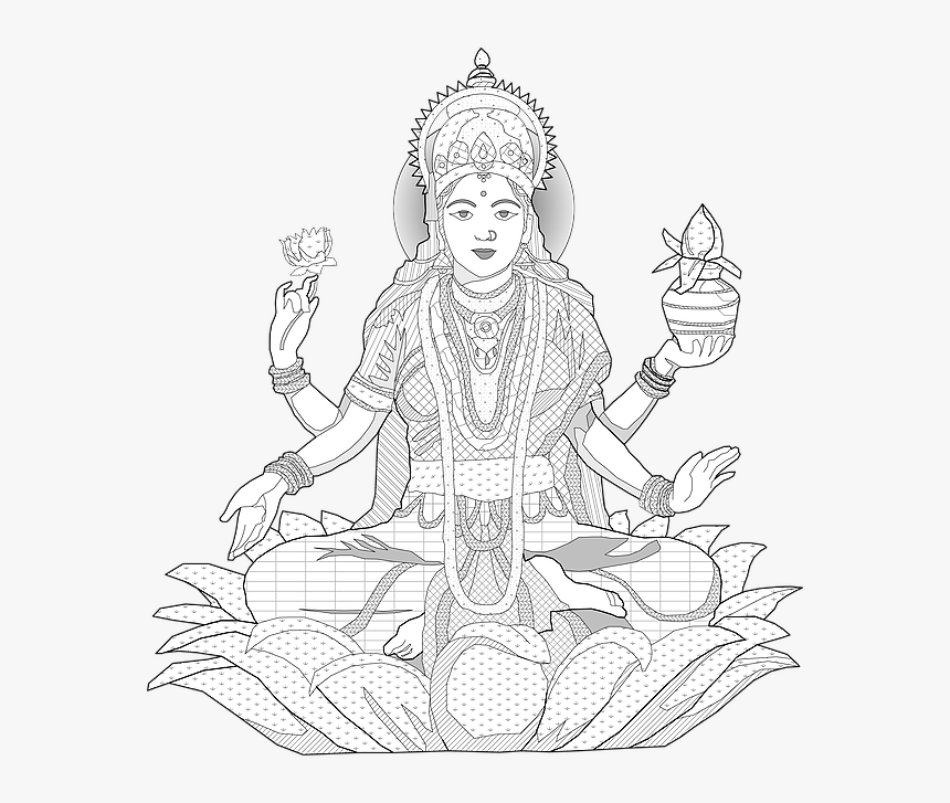 Let Us Now Move Into The Vibration Of The Goddess Lakshmi, - Illustration, HD Png Download