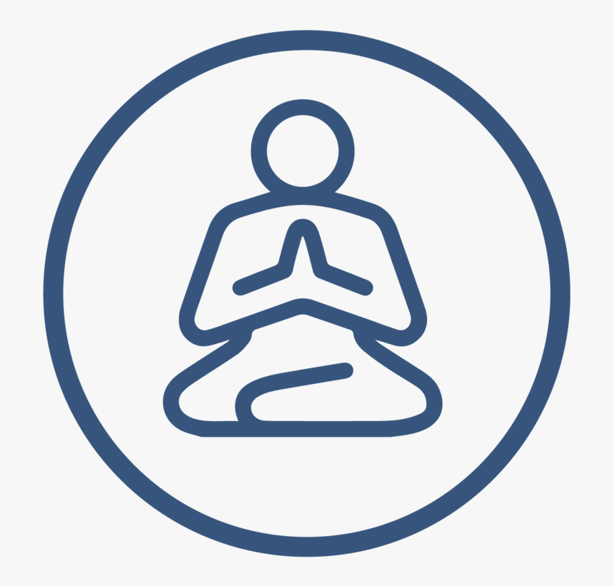 Bkwl Service Icons Navy Meditation - Meditation Icon Transparent Background, HD Png Download