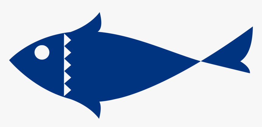 Shark,leaf,fish - Blue Fish Clip Art, HD Png Download