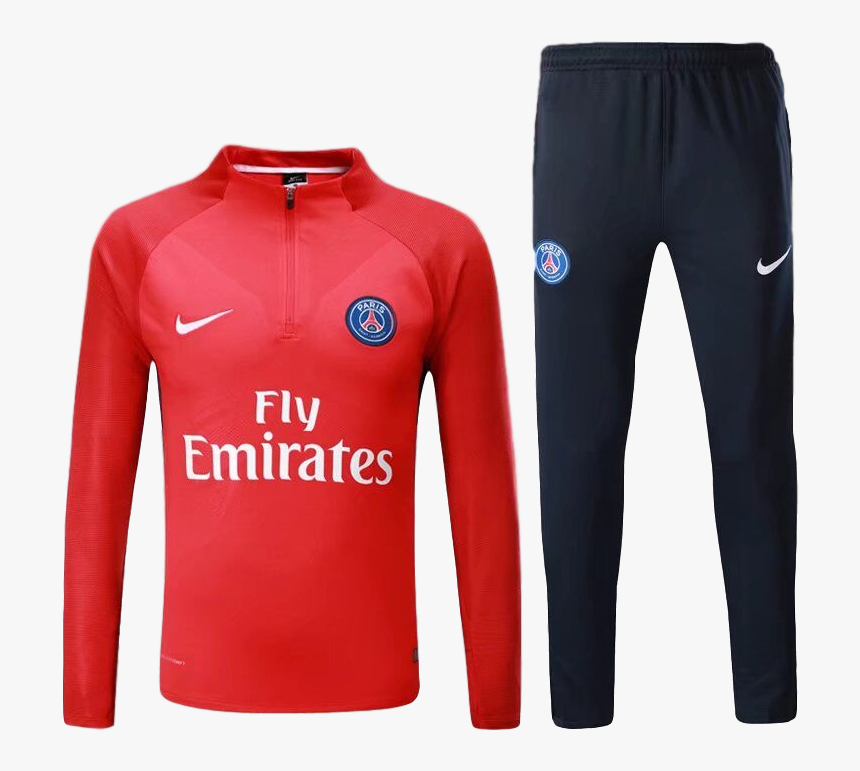 Paris Saint Germain 17/18 Red Pre Match Tracksuit - Paris Saint Germain Tracksuit, HD Png Download