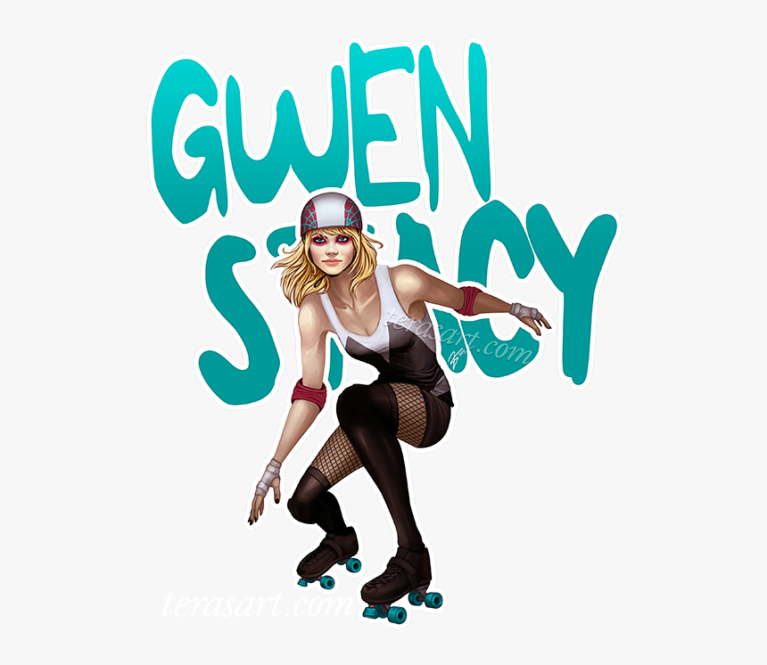 Skate Clipart Transparent Tumblr - Roller Derby Spider Gwen, HD Png Download