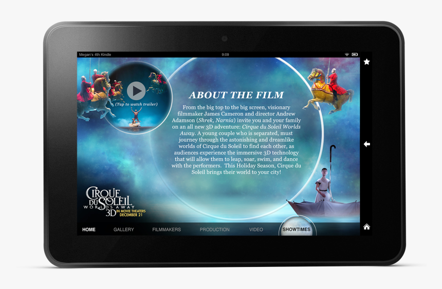 Cirque Du Soleil Landscape Kindle Fire About Page - Cirque De Soleil Worlds Away, HD Png Download