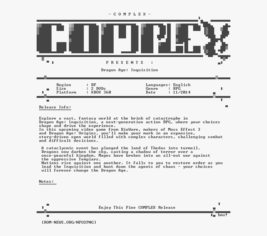 Dragon - Age - Inquisition - Xbox360-complex - Playstation 4, HD Png Download