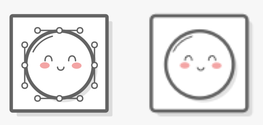 Svg Image With Crisp Edges Compared To A Pixelated - Circle, HD Png Download