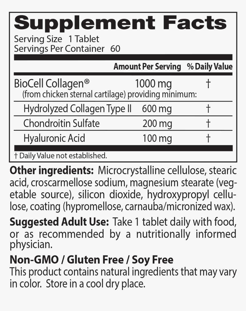 Supplement Facts Vitamin C 500mg, HD Png Download
