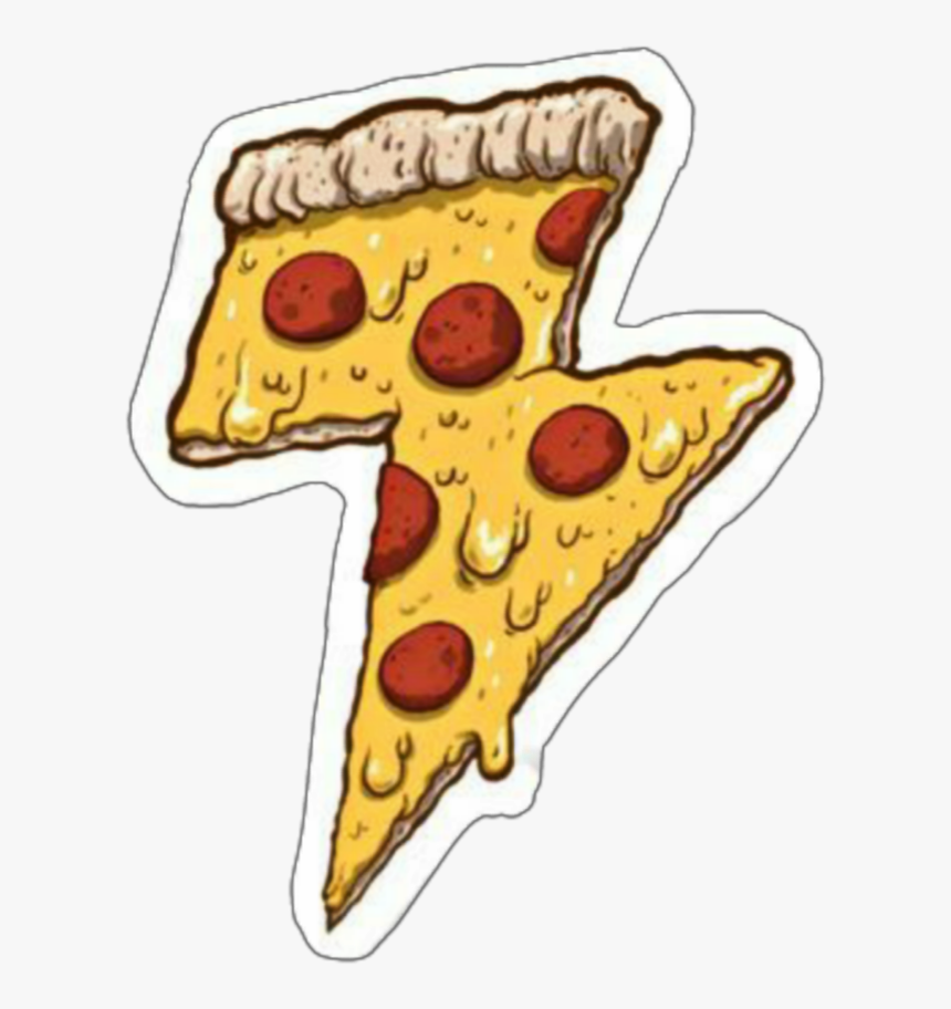 #pizza #rayo #sticker - Cheesy Pizza Illustration, HD Png Download