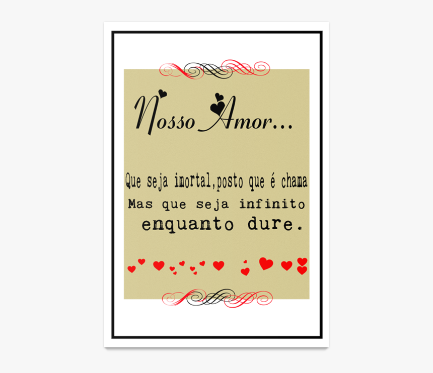 Poster Nosso Amor De Ednaldo Mendesna - Calligraphy, HD Png Download
