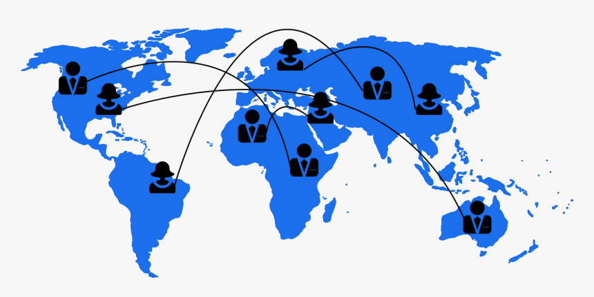 Desplazamiento De Trabajadores - Map Of The World To Trace, HD Png Download