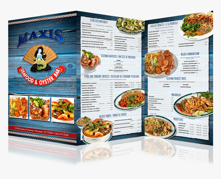 Transparent Ensalada Clipart - Maxis Seafood Menu, HD Png Download