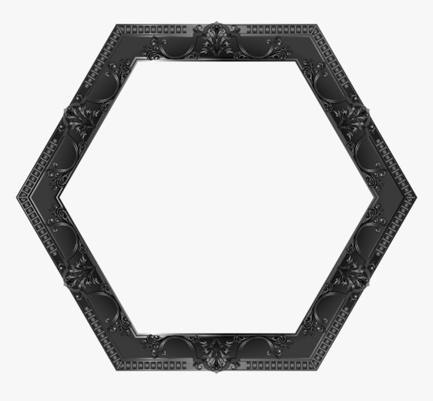 #frame #marco #hexagon #hexagono #hexágono #border - Gold Circle Ornate, HD Png Download