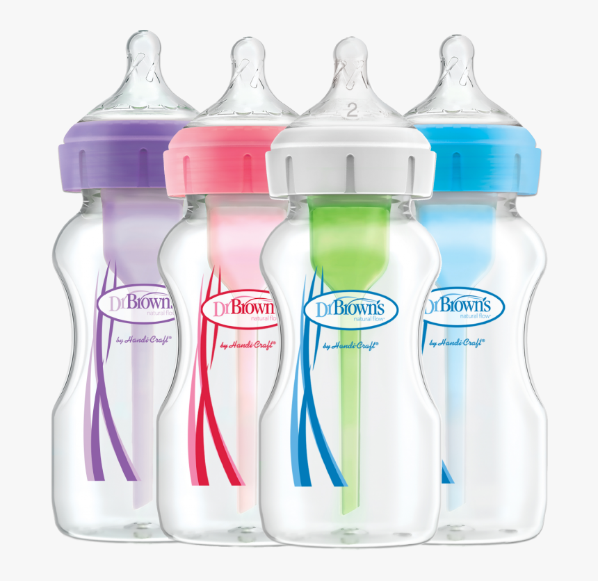 Dr Brown Wide Neck Bottle Blue, HD Png Download