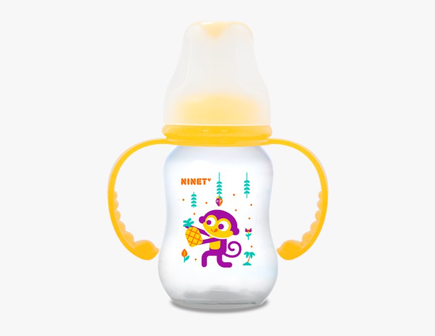 Biberón Acinturado Con Agarradera Amarillo - Baby Bottle, HD Png Download