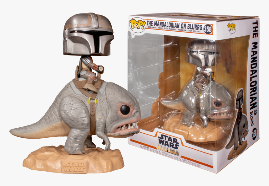 The Mandalorian - Mandalorian On Blurrg Funko Pop, HD Png Download
