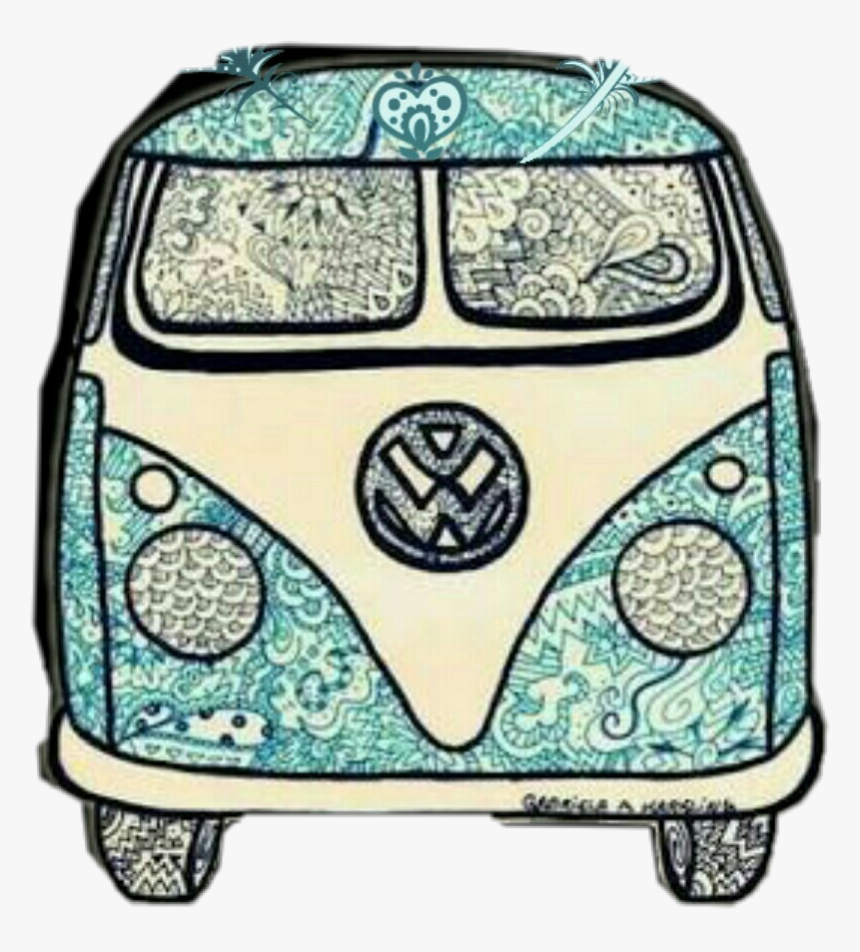 #freetoedit #hipster #van #volkswagen #schippies #hippies - Van Samba Bus Miniatura Combi Hippie Bus Volkswagen, HD Png Download