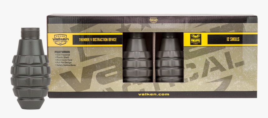 Valken Thunder V Grenade Shells, 12 Pack, Pineapple - Grenade, HD Png Download