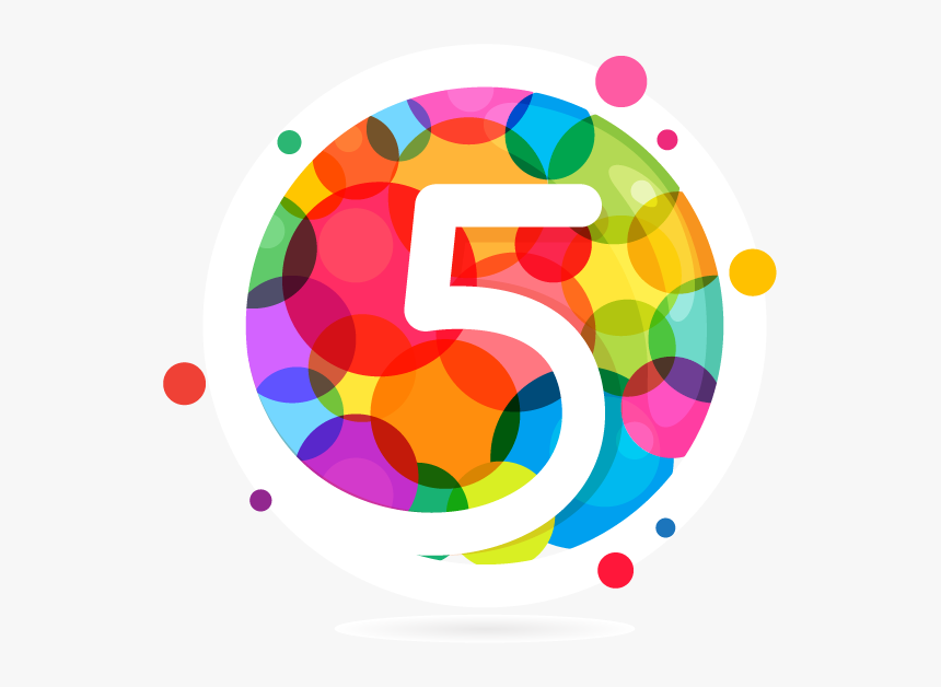 Numeral Five - Circle, HD Png Download