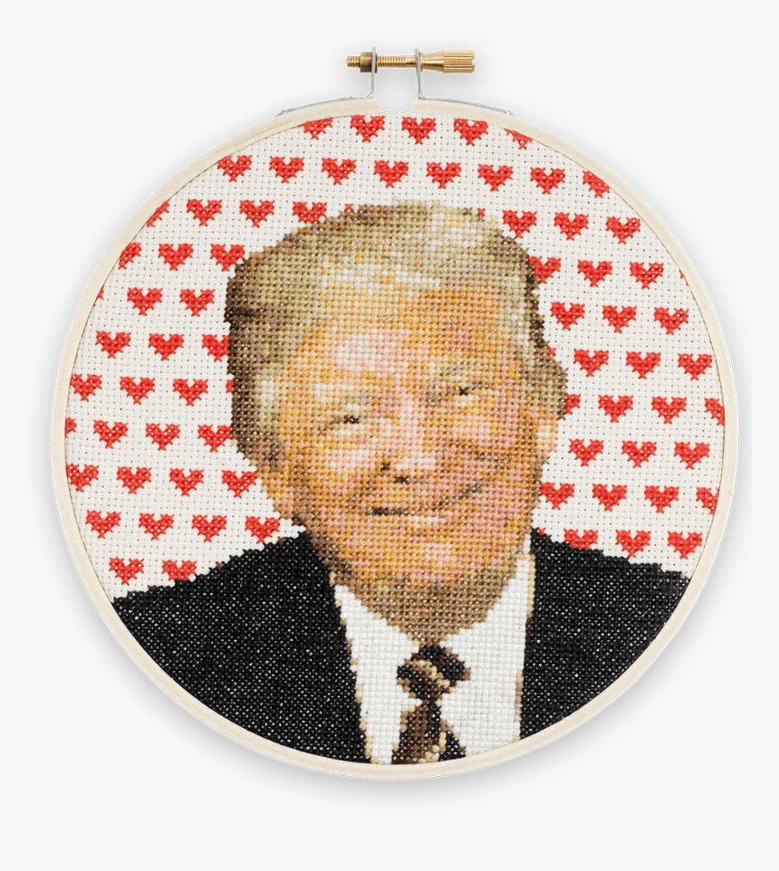 A Cross Stitched Image Of President Donald J - John Galliano Kids Jacket, HD Png Download