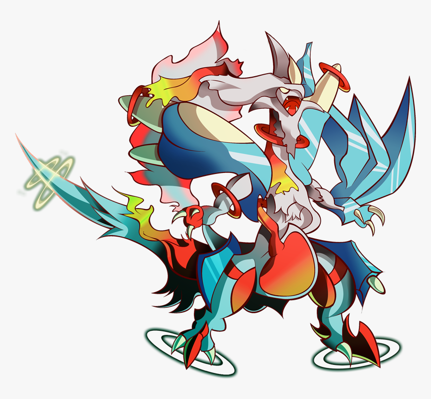 Mega Kyurem White - Black And White Pokemon Clipart, HD Png Download