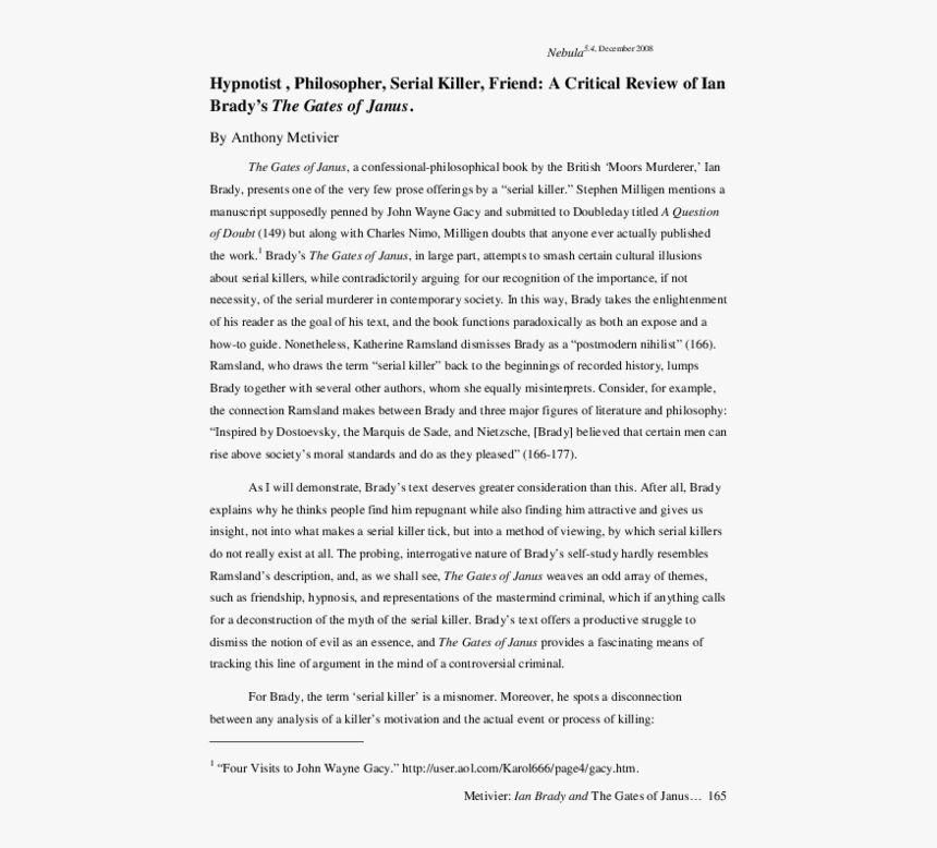 Gates Of Janus Serial Killing And Its Analysis By The, HD Png Download