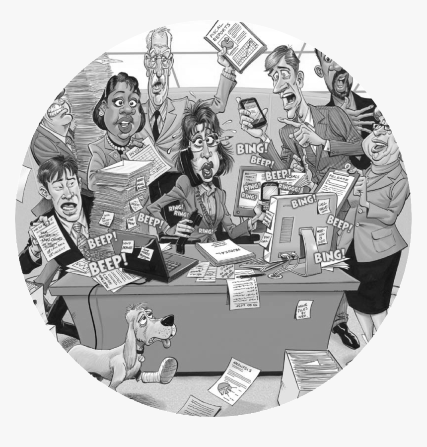 Crazy Officeartboard 1@300x - Chaos In The Office, HD Png Download