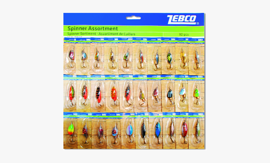 Zebco Spinners Asst Card - Zebco, HD Png Download