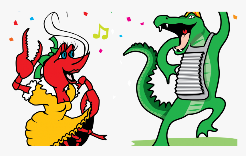 Cartoon Crawfish Clip Art Free Boil Images Vector Grey - Jazz Mardi Gras Clip Art, HD Png Download