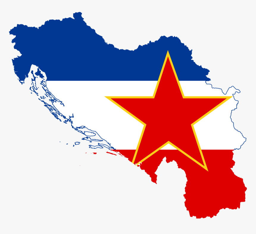 Yugoslavia Flag Map, HD Png Download