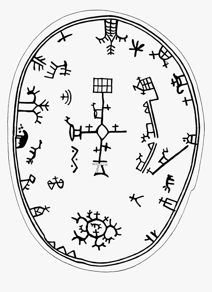 Sámi Mythology Shaman Drum Samisk Mytologi Schamantrumma - Nåjdtrumma, HD Png Download