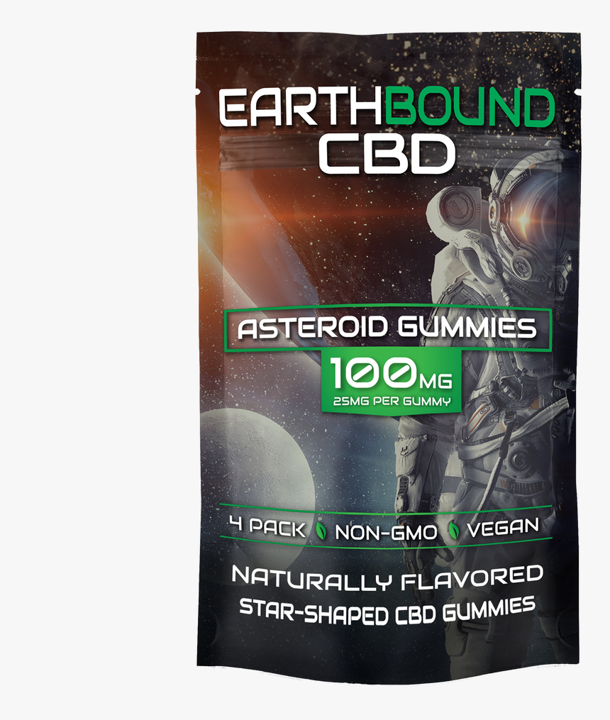 Earthbound Cbd Asteroid Gummies 100mg - Flyer, HD Png Download