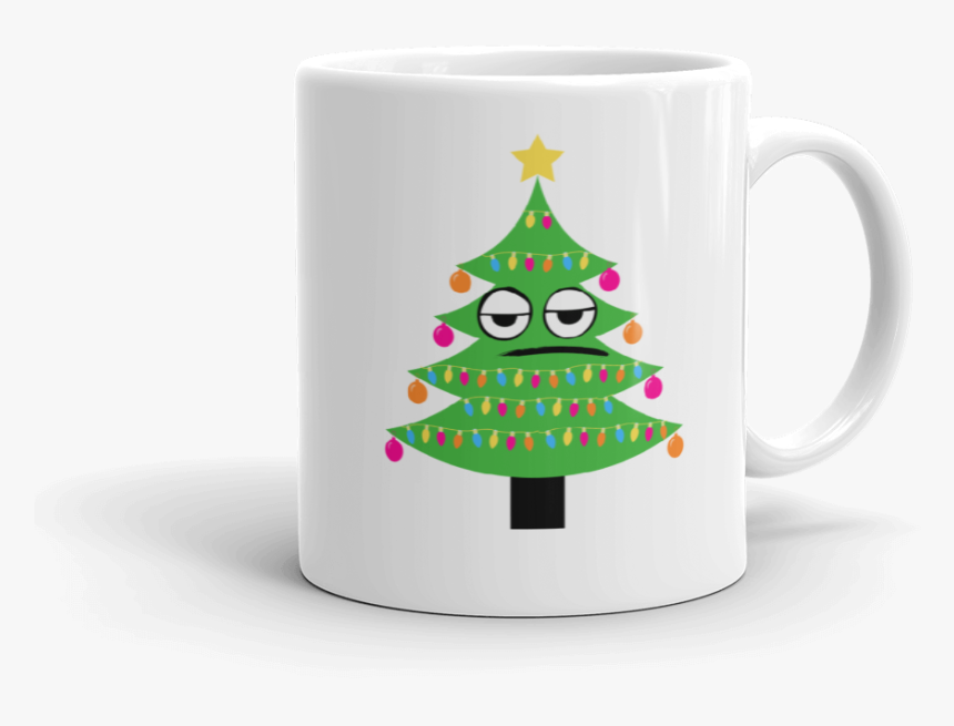 Annoyed Christmas Tree Mockup Handle On Right 11oz - Mug, HD Png Download