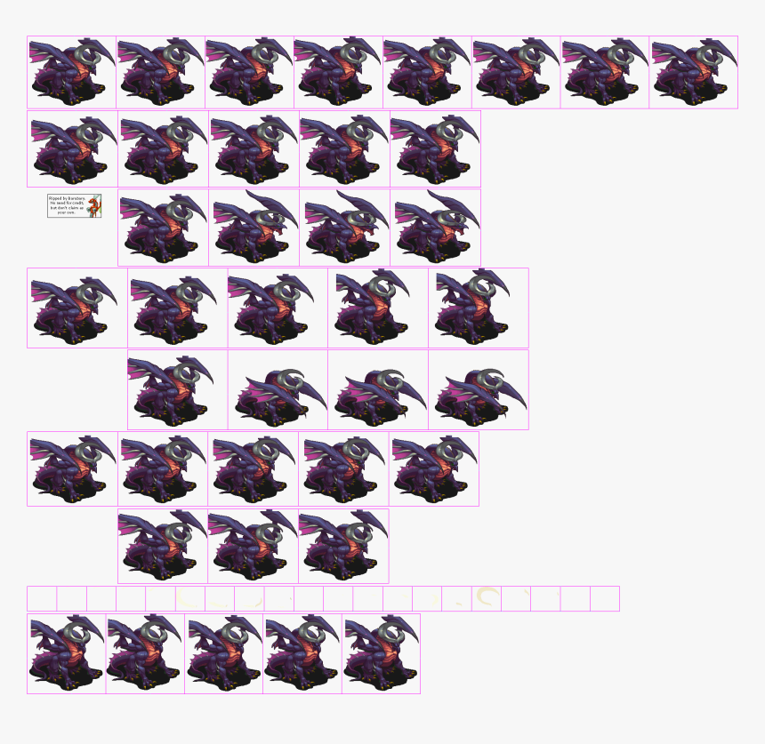 Breath Of Fire 3 Dragon Sprites, HD Png Download