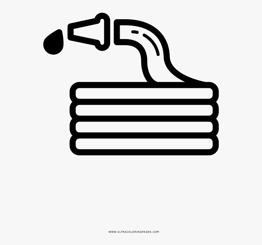 Water Hose Coloring Page , Png Download, Transparent Png