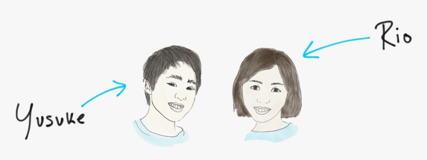 Rio And Yusuke-01 - Sketch, HD Png Download