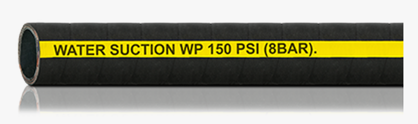 Black Rubber Water Suction Hose - Cylinder, HD Png Download