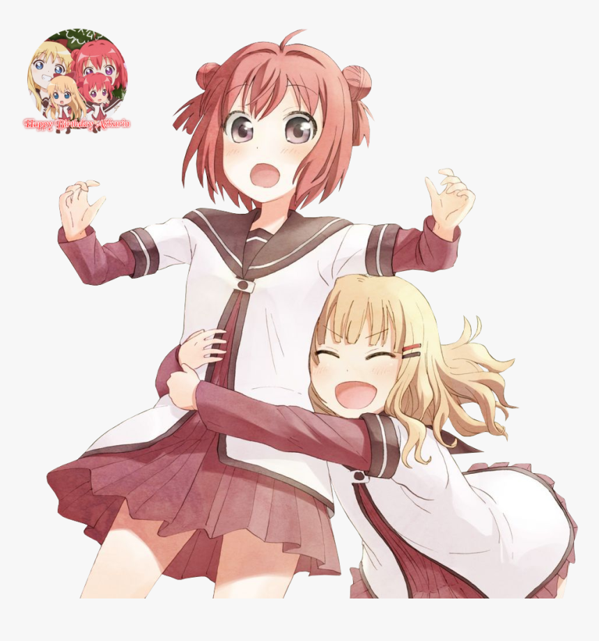 #ken Renders #ken Renders Happy Birthday Akkarin #sakurako - Yuru Yuri Hug, HD Png Download