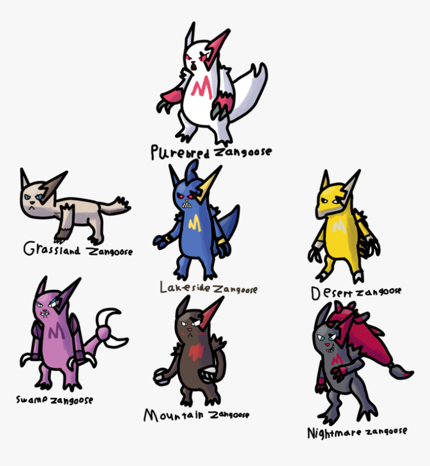 Land Clipart Grassland Animal - Zangoose Variations, HD Png Download