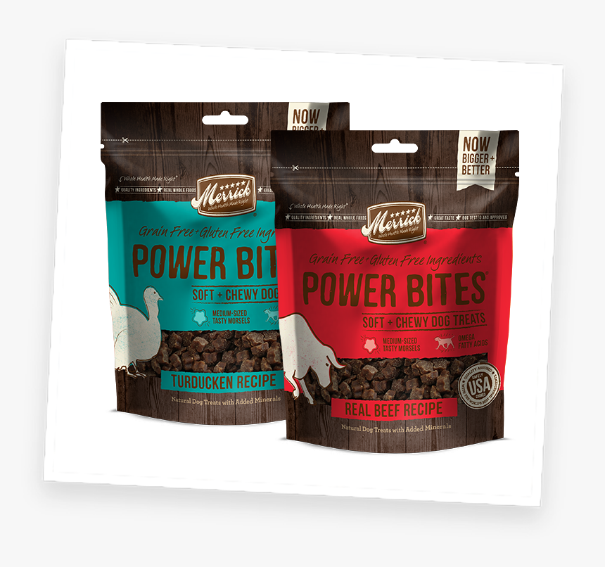 Mer Power Bites Dog Treats Right - Merrick Pet Treats, HD Png Download