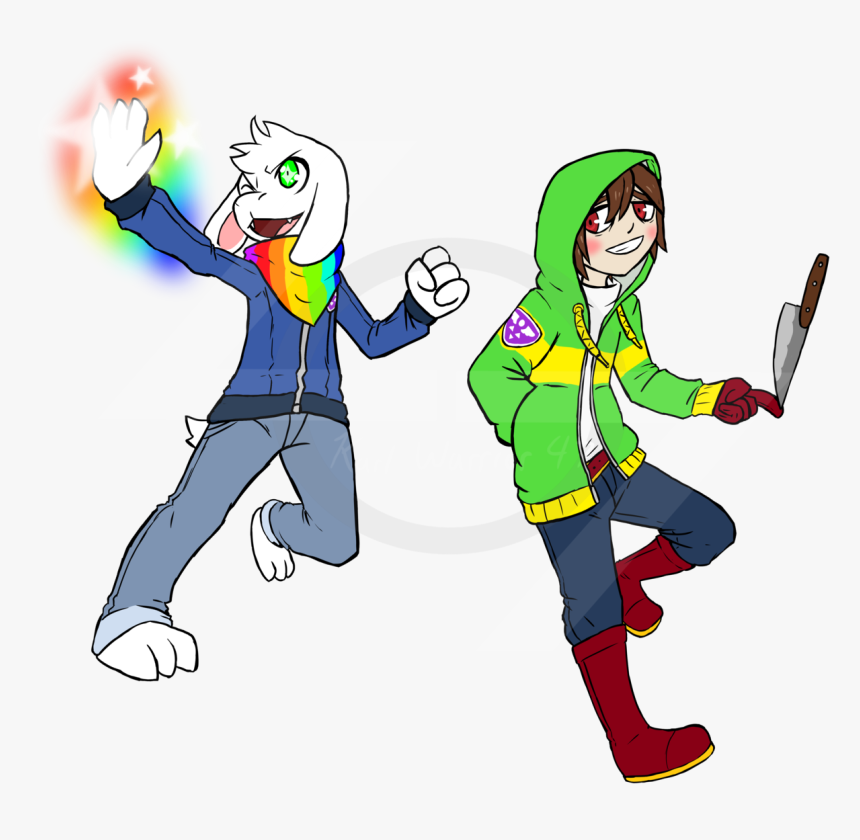 Storyshift Dreemurr Siblings Redrawn Decided To Redraw - Cartoon, HD Png Download