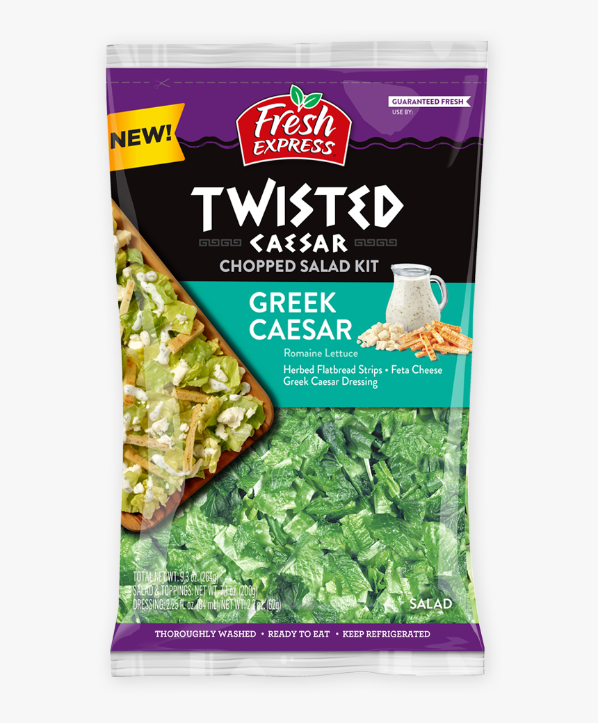 Twisted Greek Caesar Chopped Salad Kit - Fresh Express Chopped Caesar Salad Kit, HD Png Download