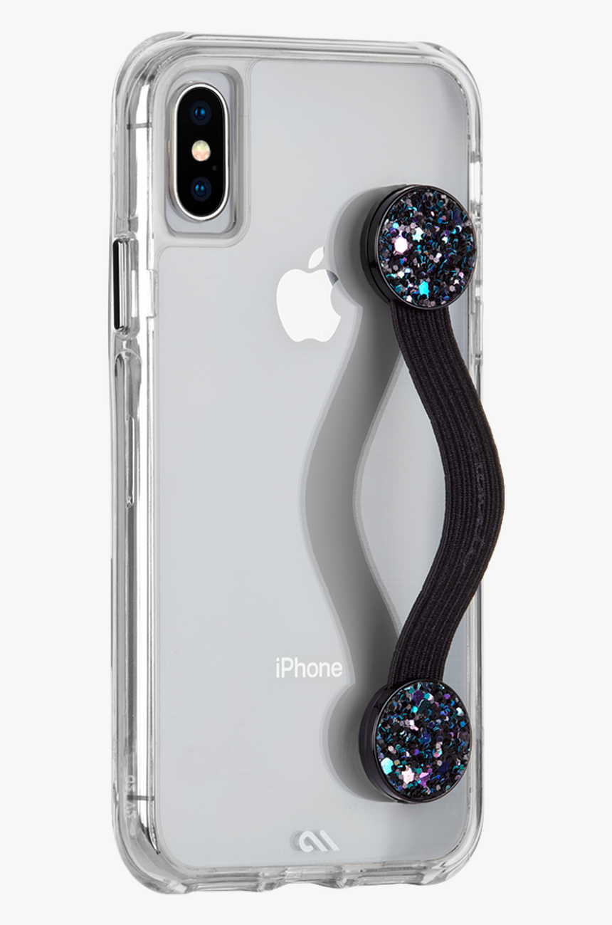 Universal Case Mate Black Glitter Straps - Case-mate Straps Sparkly Phone Grip, HD Png Download