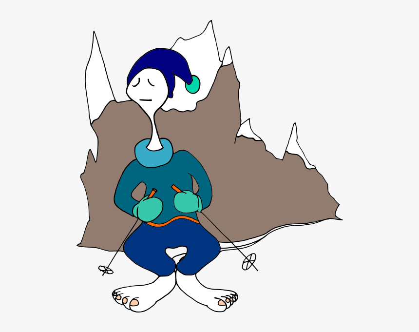 Bigfoot Skiing - Illustration, HD Png Download