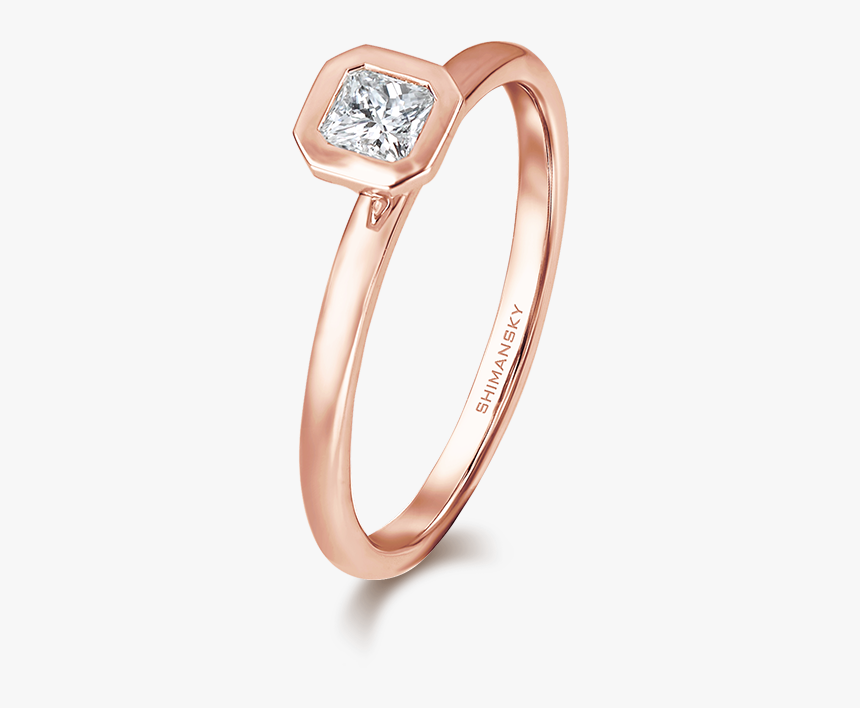 My Girl Tube Set Solitaire Diamond Ring - Engagement Ring, HD Png Download