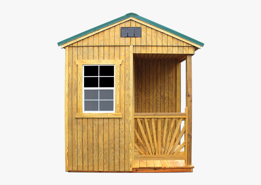 Brand New Old Hickory Utility Shed With Side Porch - Plank, HD Png Download