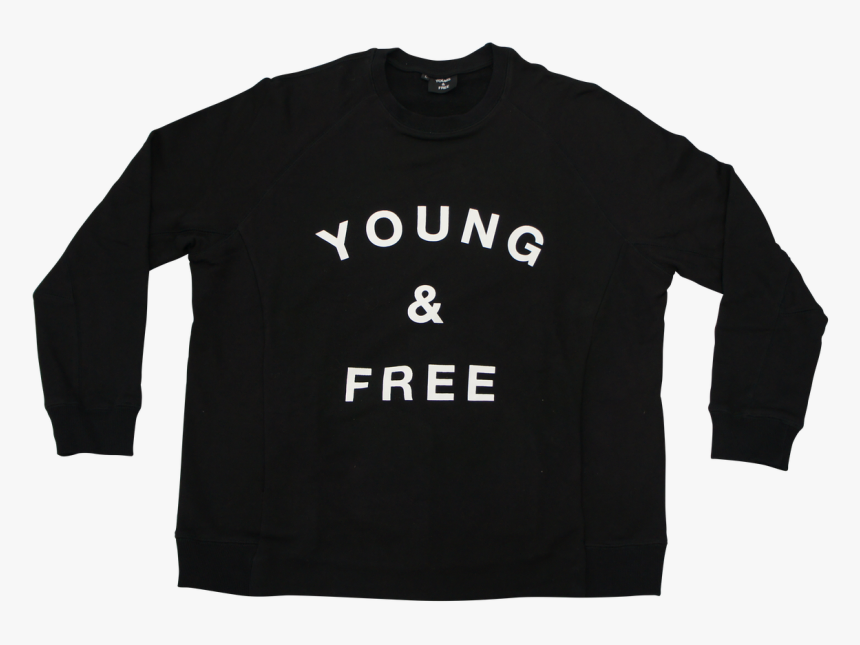 Y&f Black Sweatshirt - Long-sleeved T-shirt, HD Png Download