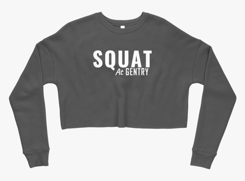 Squat Crop Sweatshirt , Png Download - Long-sleeved T-shirt, Transparent Png