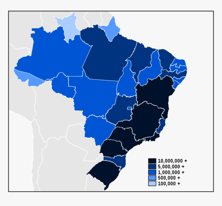 João Felipe Menegaz/wikipedia - Regions Of Brazil, HD Png Download