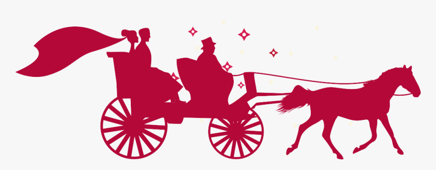 Horses On Wedding Invitation Clipart , Png Download - Wedding Horse Carriage Cliparts, Transparent Png