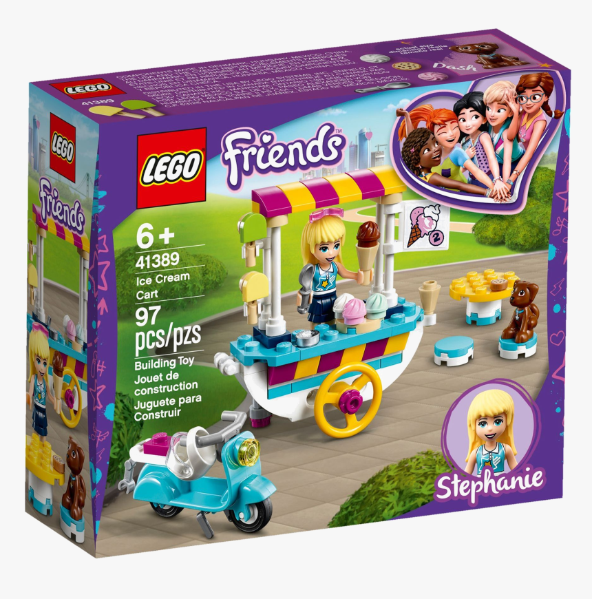 41389 Ice Cream Cart - Lego Friends Ice Cream Cart 41389, HD Png Download