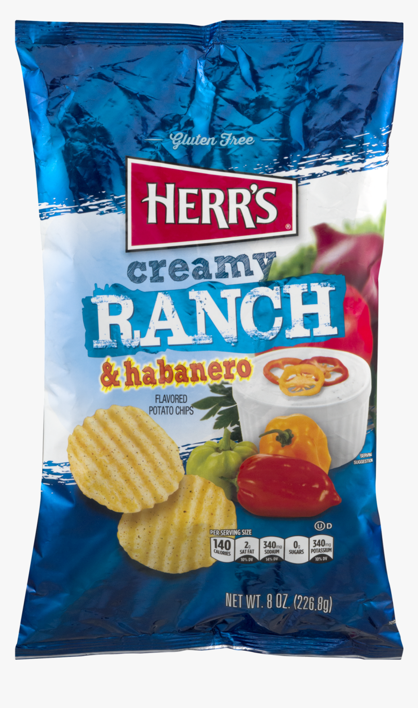 Herr Creamy Ranch And Habanero Chips, HD Png Download