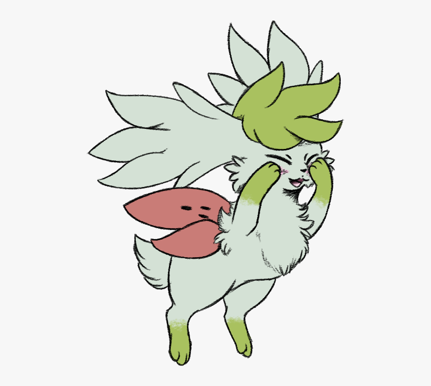Finished An Old Sketch Of Shaymin - Cartoon, HD Png Download